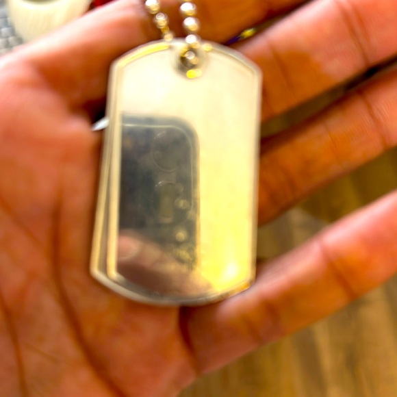 Authentic GUCCI Dog Tag Double Plate Necklace Ag925 - Picture 2 of 2